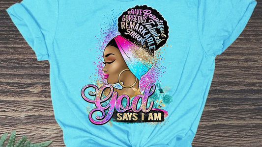 God Says woman t-shirt